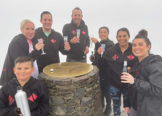 Red Diamond on top of Snowdon